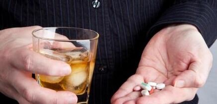 Alcol como motivo para a dixestión incorrecta